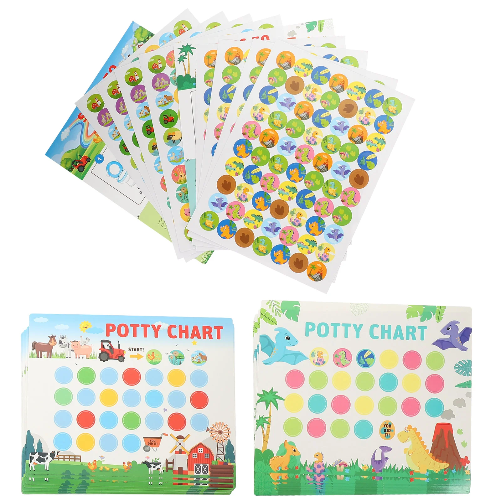 Toilet Training Chart Potty Training Reward Stickers for Kids Tools Toddler Chart Children Girl Paper