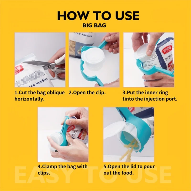 Snack Sealing Plastic Clip Fresh Keeping Sealer Clamp Food Saver Travel Kitchen Accessories Seal Food Storage Bag Clip Tool