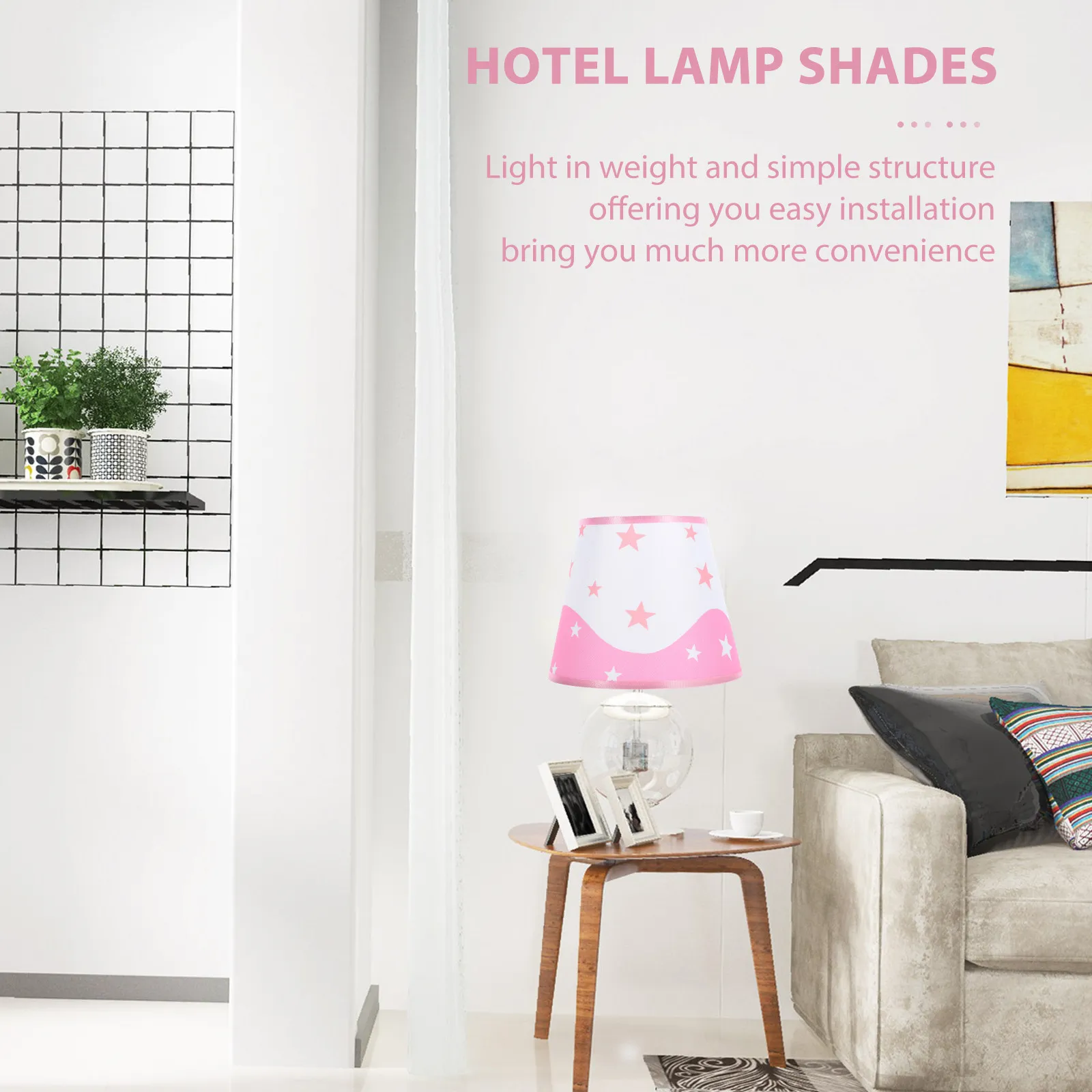 Fabric Lampshade Elegant Pattern Replacement for Table Floor Bedside Lamp Shade Home Lamp Cover Delicate Household Lighting