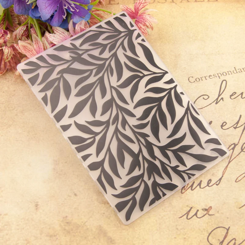 

Branches Embossing Folders Plastic Bump Template DIY Scrapbooking Decora Indentation Cake Photo Album Card Make Stencil Reusable