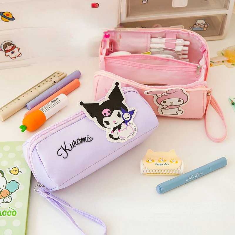 Sanrio Kuromi meine Melodie hello kitty Pochacco Feder mäppchen Cartoon niedlich große Kapazität Aufbewahrung tasche Schul bedarf Schreibwaren Geschenke