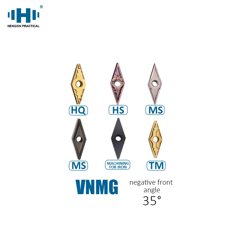 HENGXIN Tungsten Carbide Inserts VNMG160404 VNMG160408 VNMG160412 HQ HS MS TM S230G Turning Tools VNMG CNC Lathe Cutter Tools