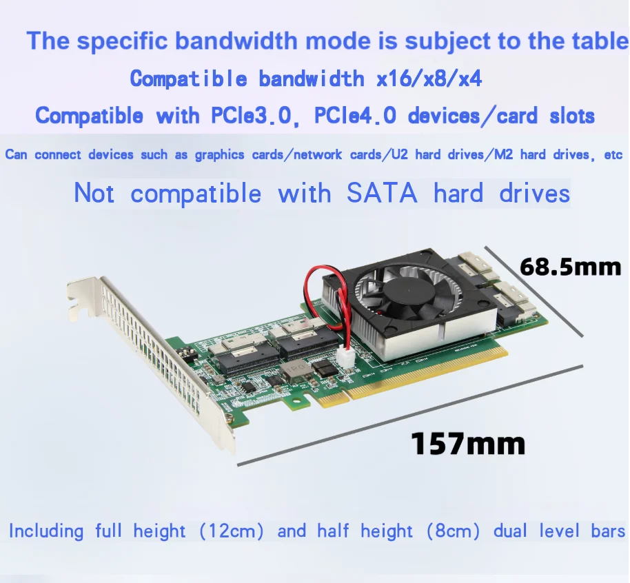 PCIe expansion cardPLX8748/8479 without motherboard splitting integrated compatible module graphics card M.2NvmeSSDU.2 expansion