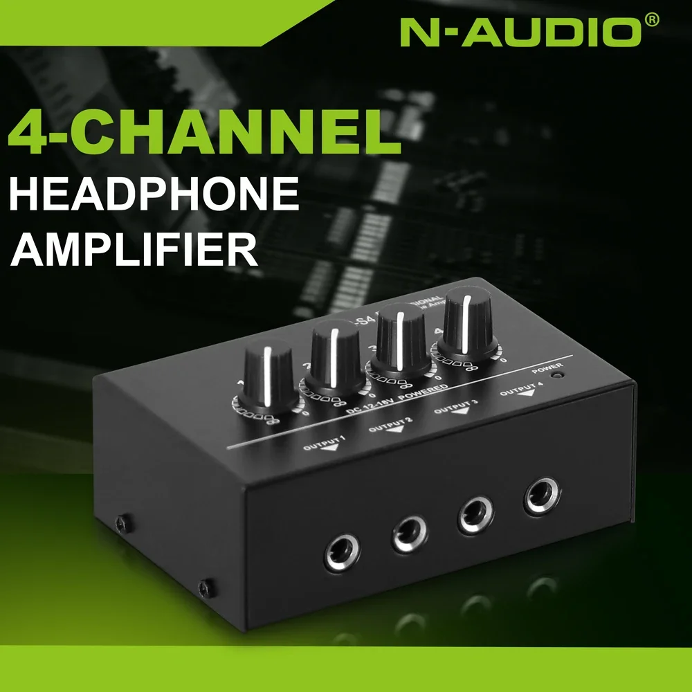 

Leicozic Stereo Headphone Amplifier 4 Channel Amplificatore DC12V Power Adapter Studio Recording Equipment DJ Audio Amplificador