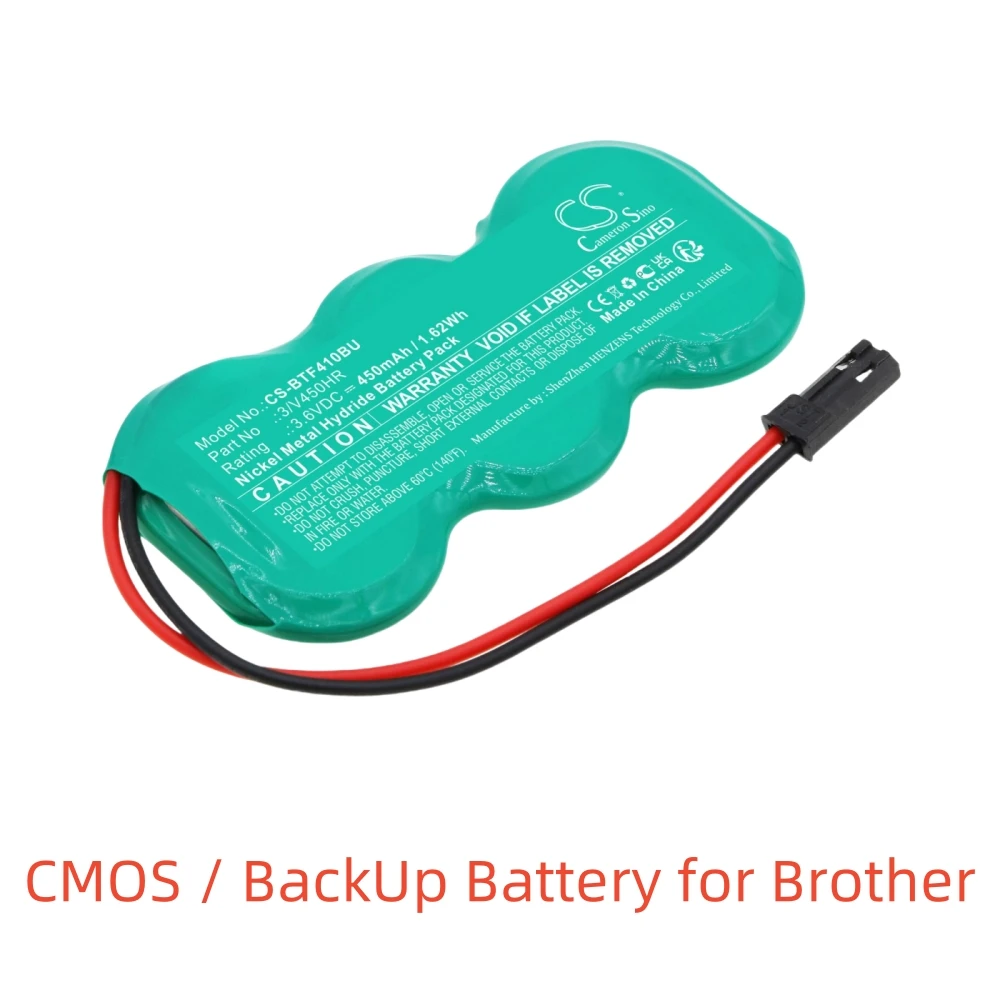 Batería Ni-MH para máquina de Fax Brother CMOS/backup. 3,6 V,450mAh,Fax4100e, 3/V450HR