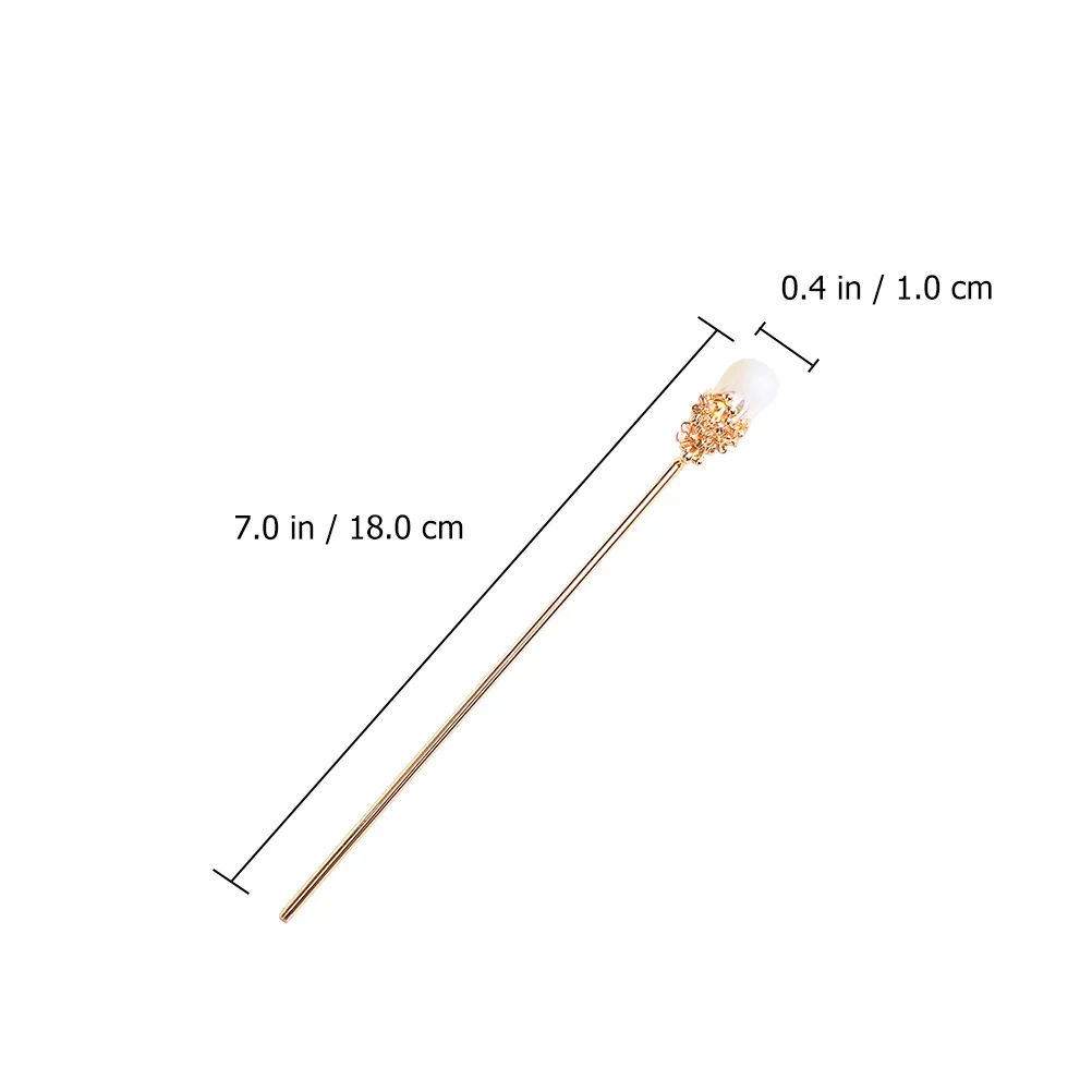 

2 шт., заколка для волос с жемчугом, медная бусина, винтажная палочка для волос, женские аксессуары, повседневная жизнь, вечерние прически для выпускного вечера, палочки для волос в стиле ретро