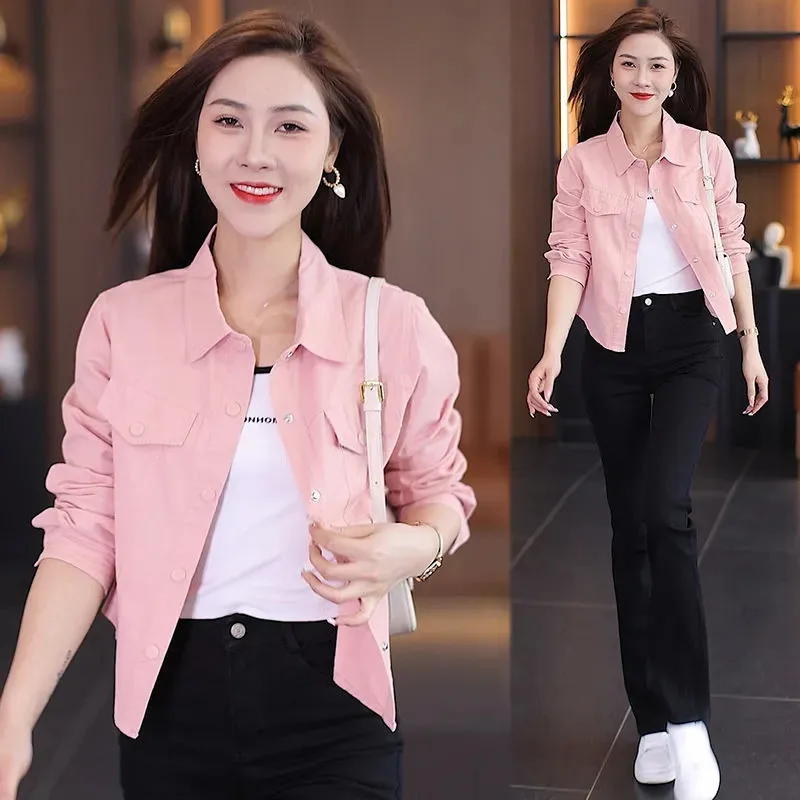 2024 New Spring Summer Autumn Shirt Female Fashion Slim Women\'s Shirt Blouse Soft Thin Casual Short Shirt Jacket Tops Full Match