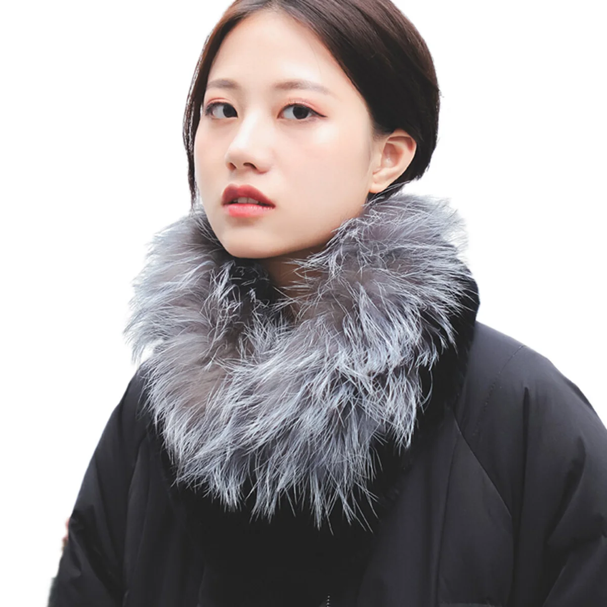 

Шарф из натурального кроличьего меха, Лидер продаж, утолщенный мягкий пушистый шарф для шеи, зимние аксессуары, шарф из натурального кроличьего меха, женский горячая распродажа