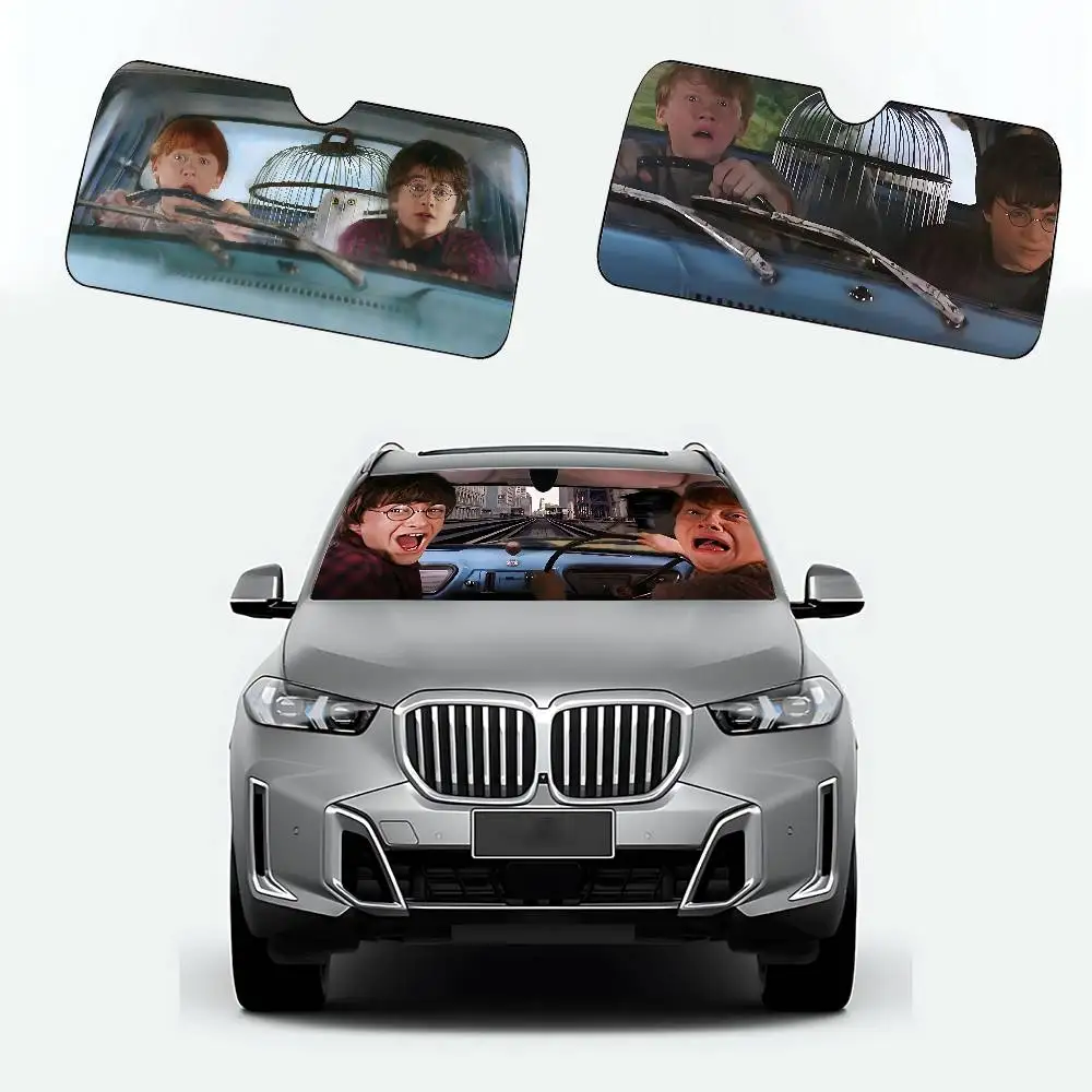 I-HarryS Movie Y-PotterS Drive Car SunShade Windshield Cover UV Protection Auto Visor Accessories For Cars