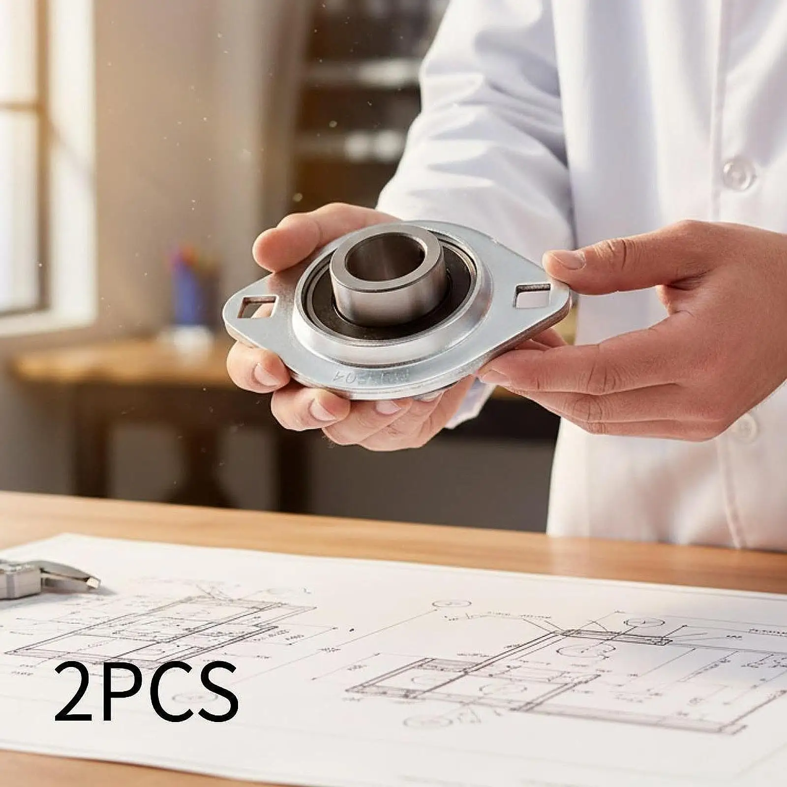 Flanged Mount Bearing Kit Sbpfl205‐16 Stainless Housing Flange Housing for HVAC Equipment Replacement Pressed Steel 1