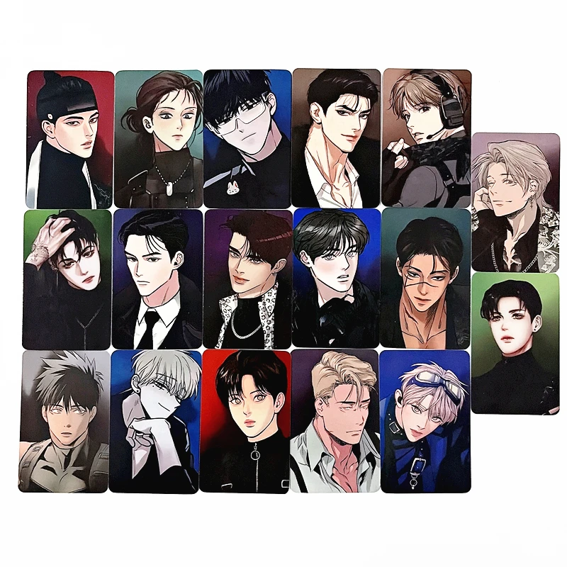 16-teiliges Set Koreanische Manhwa Black Rabbit Serie Lomo-Karten Alle Beliebten Charaktere Fotokarten für Fans Sammlung Geschenke