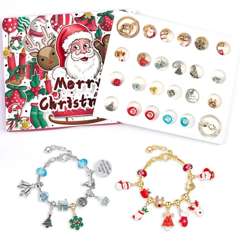 

Рождественский адвент-календарь, слепая 24, сетка, браслет с обратным отсчетом, слепая коробка, рождественское украшение «сделай сам», слепая коробка-сюрприз, игрушка в подарок