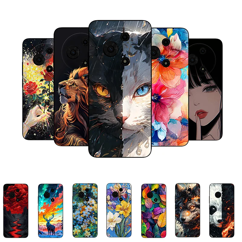 Para TCL 605 funda TCL 605 T517D funda encantador gato suave silicona a prueba de golpes parachoques para Coque TCL605 4G Fundas