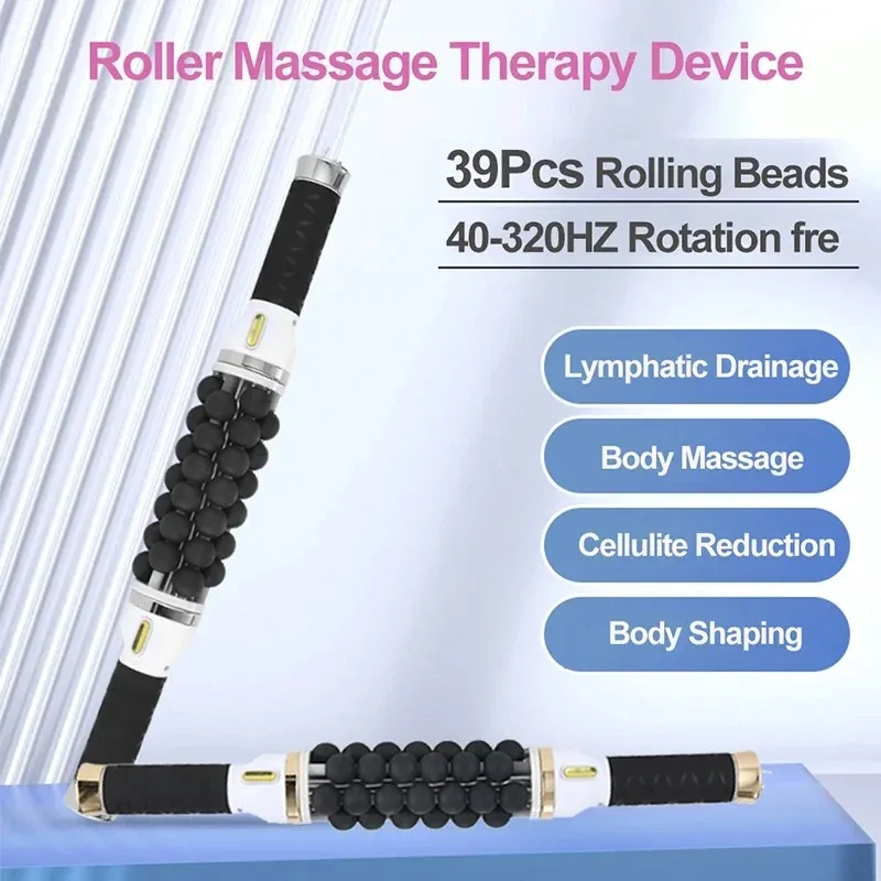 

Cellulite Reduction Bead Roller Massage Lymphatic Drainage Rolling Beads Cylinder Therapy Body Contouring Fat Removal Machine