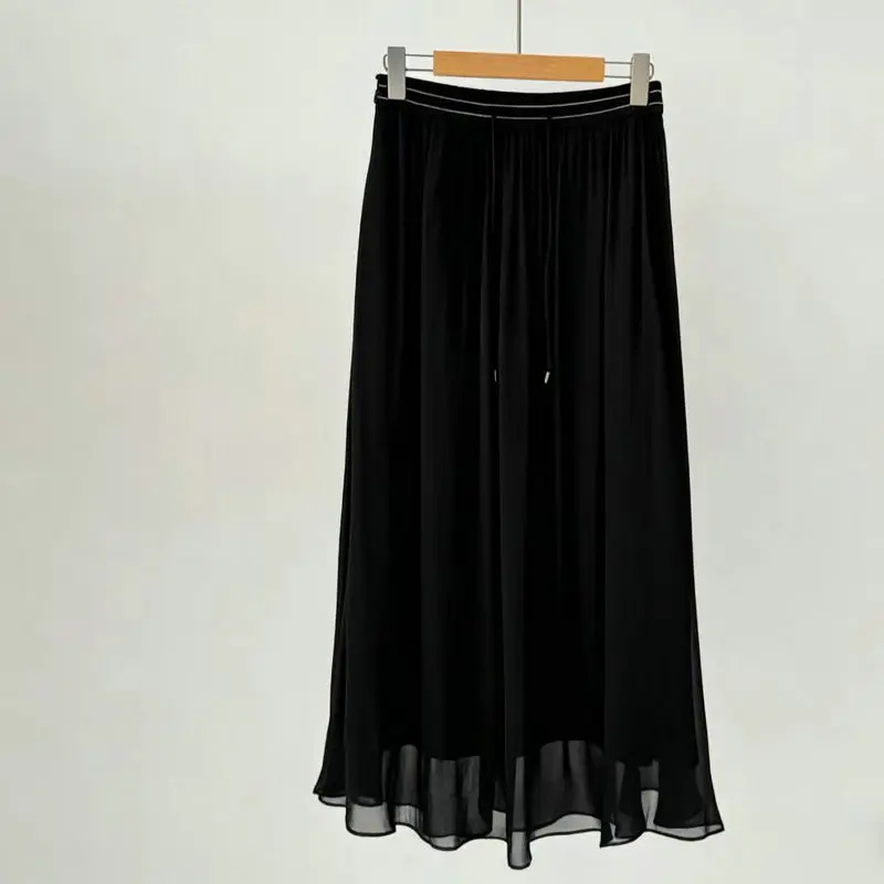 Women's Spring Summer New High Waist Big Swing Half length Skirt Versatile Skirt