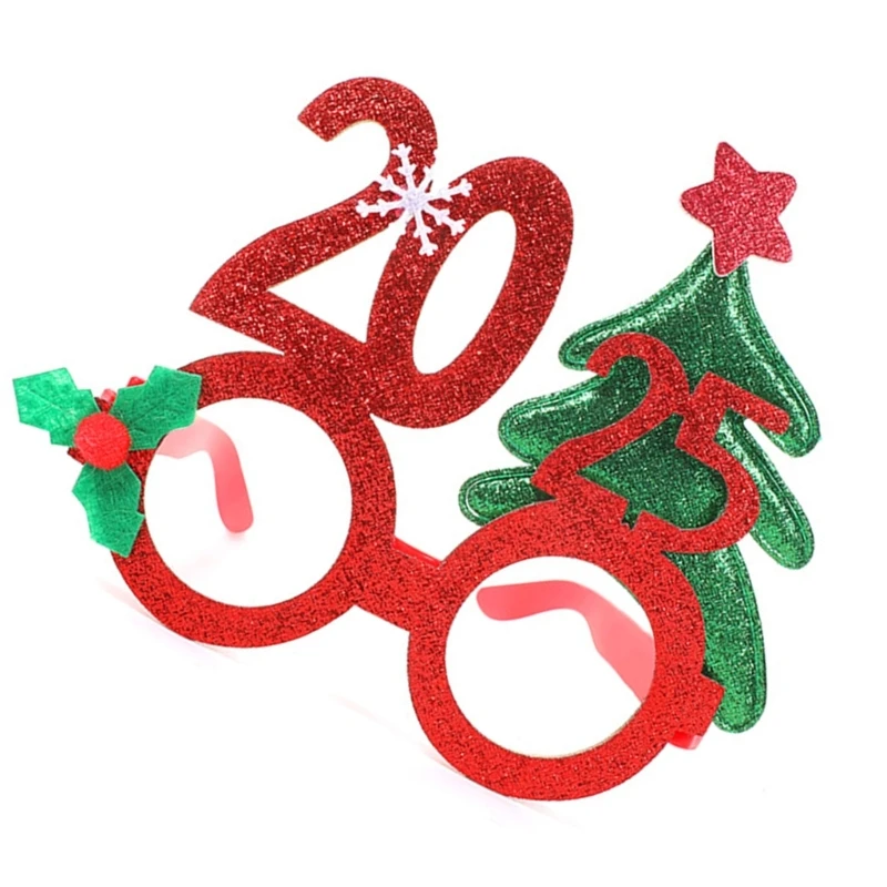 2025 Glasses Christmas Eyeglasses Christmas Glasses Glitter Holiday Glasses