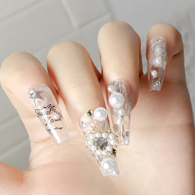 5 Stuks Nail Art Zirkoon Hartvormige Charmes Valentijnsdag Schitteren 12X11.5 Liefde Hart Ontwerpen Charmes Voor Nail Art Decoratie