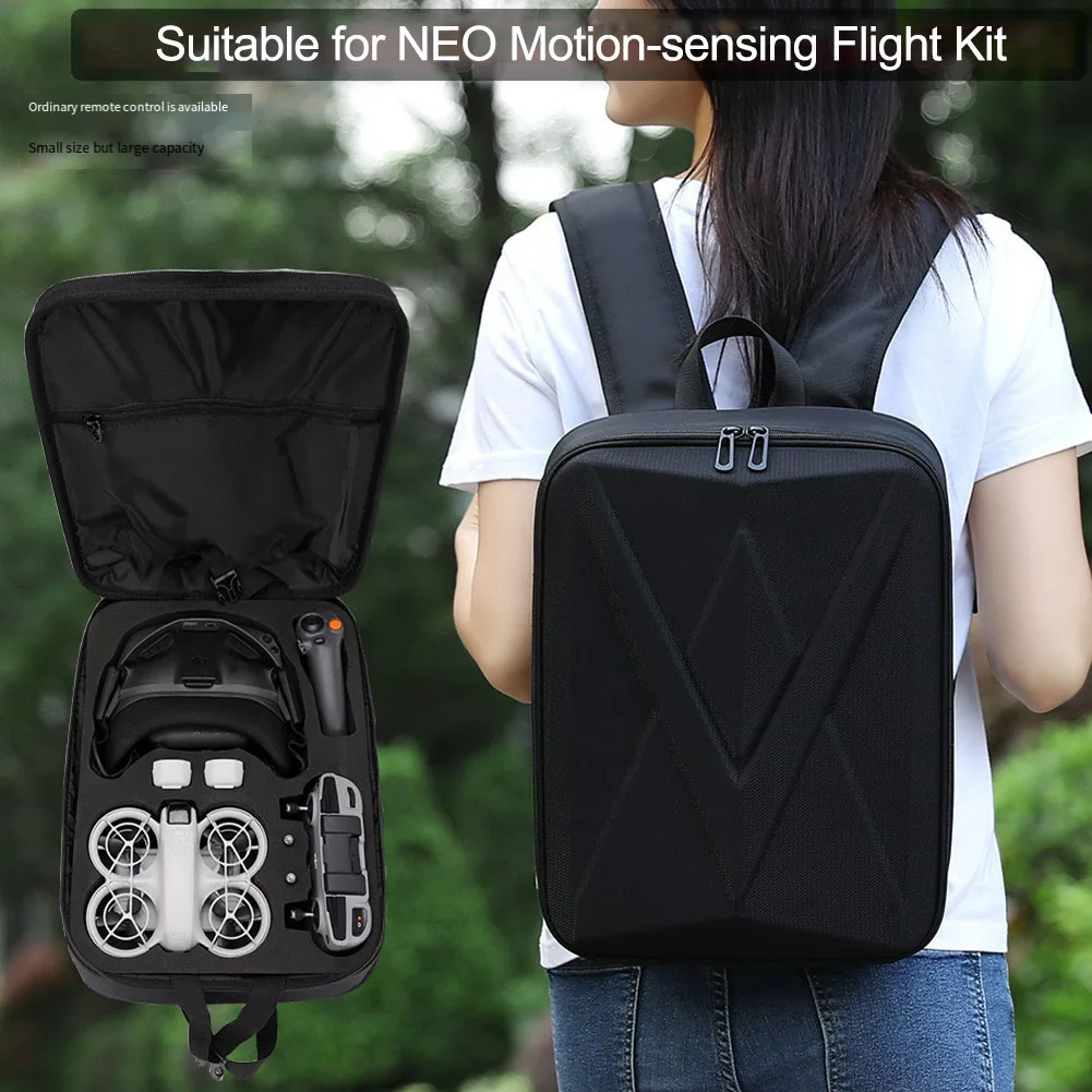 Reliable Hard Backpack Case for DJI NEO Featuring Shockproof EVA Exterior and Custom Molded Inner Tray for Safety