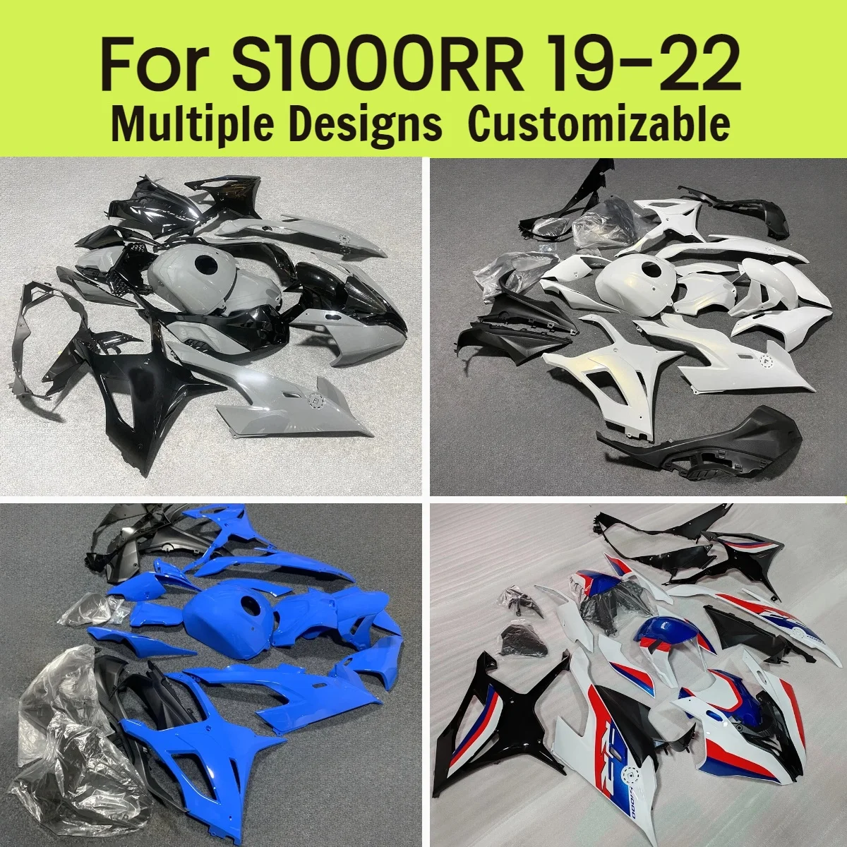 

Moto Cross Fairing Kit S1000RR 2019 2020 2021 2022 Blue Motorcycle Fairings for BMW S 1000RR 19-22