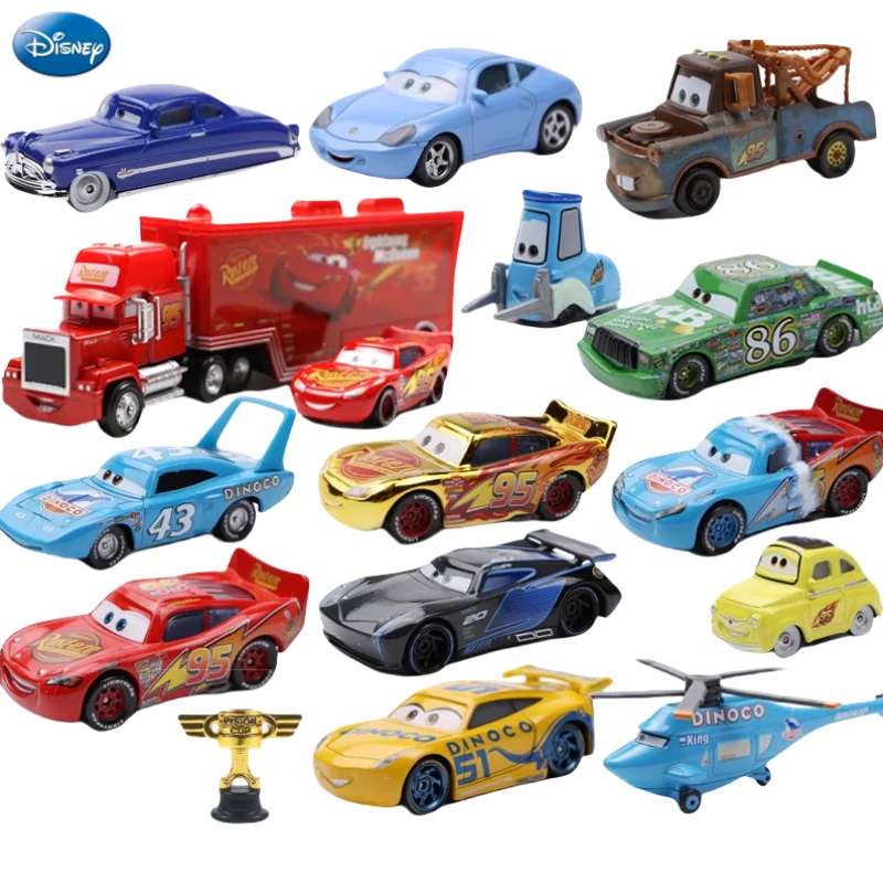 Disney Lightning McQueen Mack Mater Chick Hicks Jackson Storm Cars Anime Cartoon Alloy Car Model Creative Children's Toy Gift