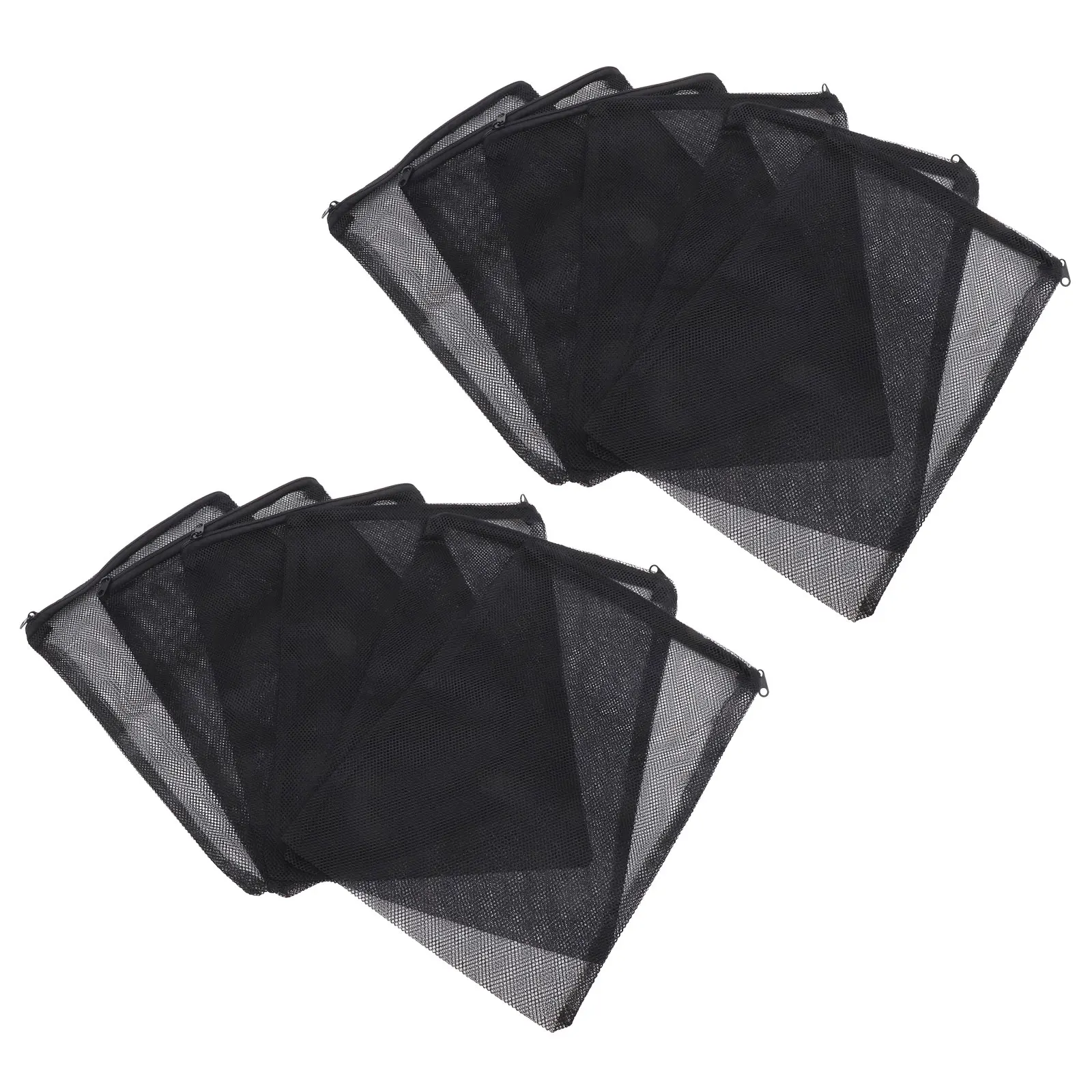 

10pcs Filter Mesh Bags 20x30cm Black Small Hole Fish Tank Supplies Reusable Drawstring Aquarium Filtration Tool Clear Effect