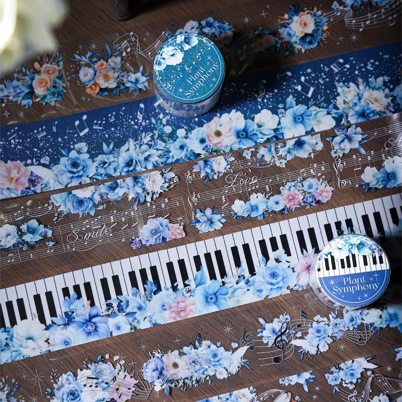 Mr. Paper 2Style 3Rolls/book Note Flower Cluster Theme PET Tape DIY Handbook Material Creative Decorative Tape