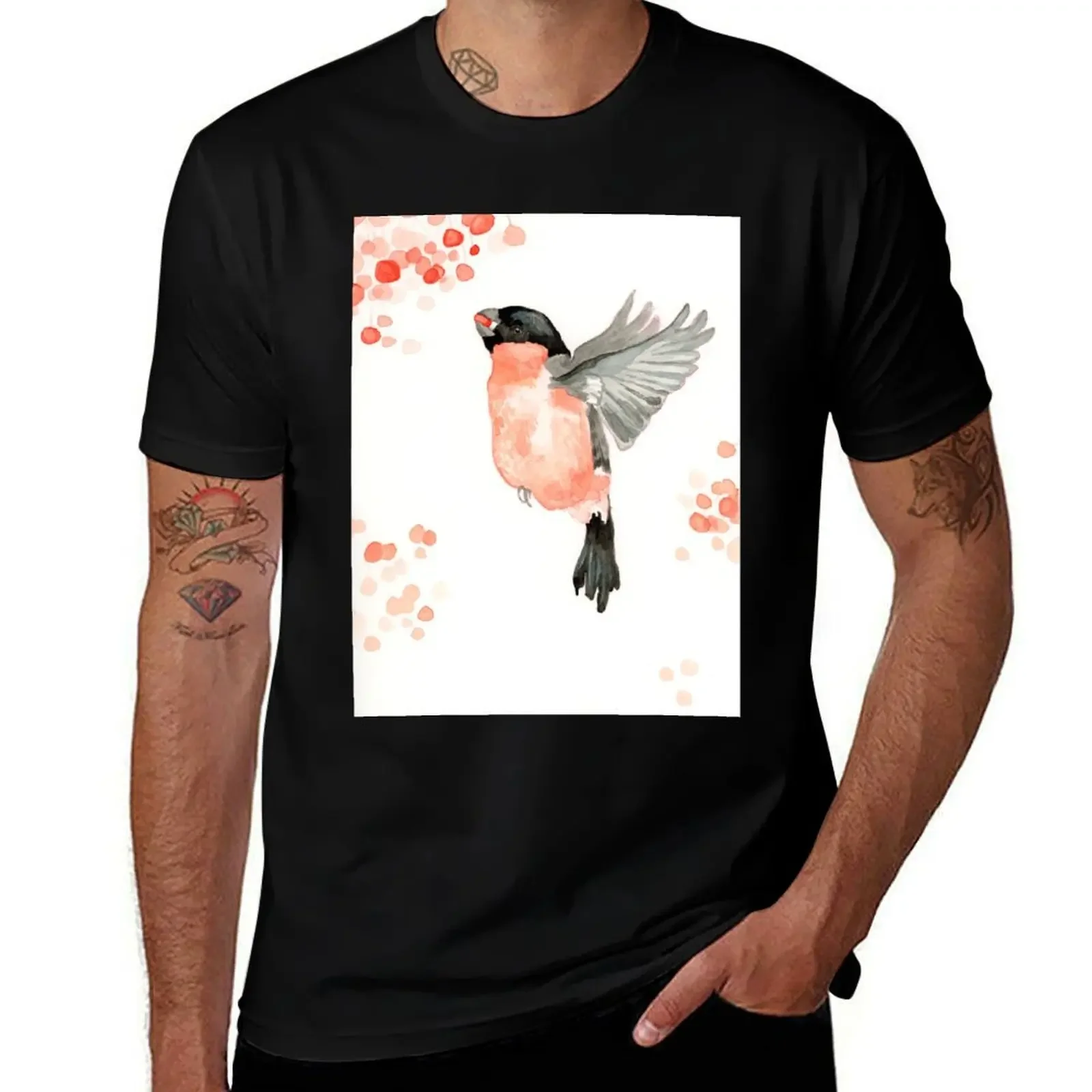 

A Berry Happy Bullfinch T-Shirt football t shirt kawaii clothes Funny t-shirt T-shirts for men cotton