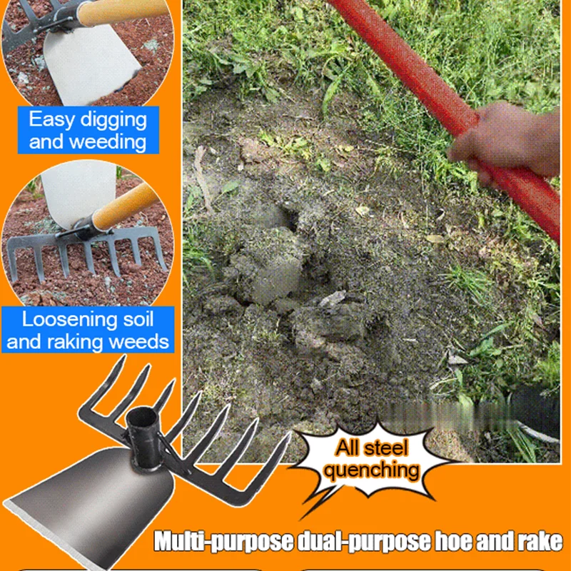 Agricultural Hoes Handheld Rake Hoe Weeding Rake Planting Vegetable Farm Garden Agriculture Weeding Accessories  Handheld Weed
