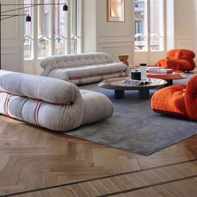 

Italian light luxury hippo sofa, modern minimalist living room small apartment, designer special-shaped fabric sofa