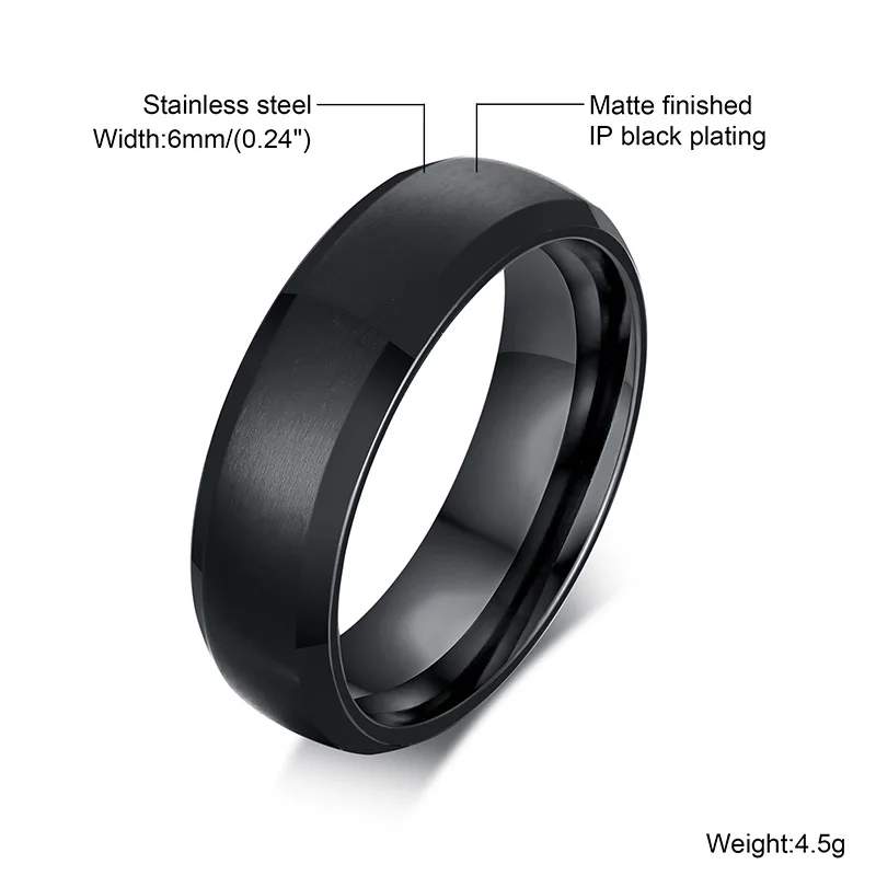 Stilvoller Edelstahl Herren ring, 2mm 6mm 8mm Ehering für Männer Komfort passen uns Größe, Liebe Versprechen Ringe für ihn