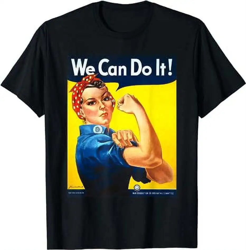 Rosie The Riveter TShirt Anime Graphic T-shirts for Men Clothing Women Tees High Quality 100%Cotton Short Sleeve