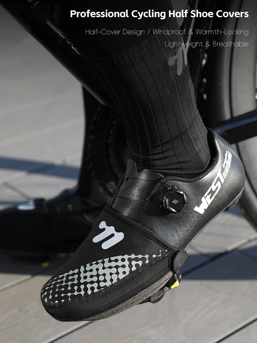 AliExpress West Biking WEST BIKING Half Palm Shoes Cover Winter Keep warm Windproof Cycling Protect Boot Case Bike Shoes Cover Half Overshoes Men Women