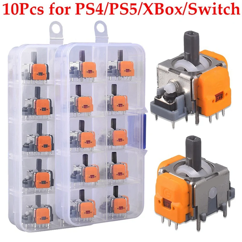 BAAD 10 Uds 3D efecto Hall Joystick ajustable sin deriva Thumbsticks juego Joystick módulo controlador