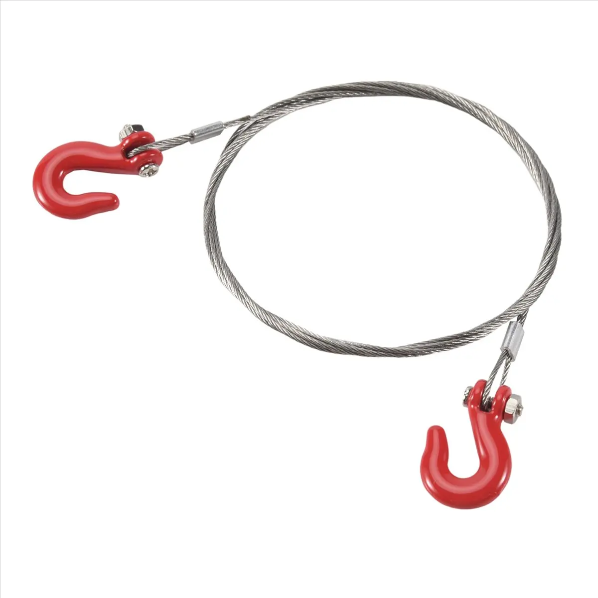 ABXY 1/10 RC car Crawler Steel Tow Rope with Hooks for SCX10 Wraith D90 Toy parts