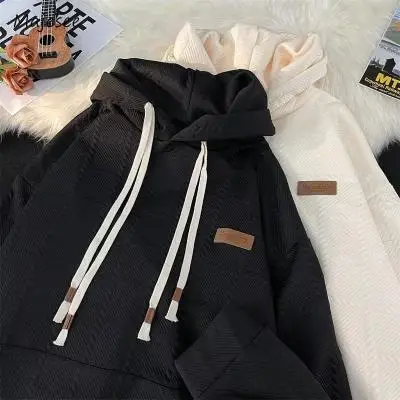 

Hoodies Men Solid Sporty Gym Leisure Stylish All-match Daily Hong Kong Style Streetwear Cozy Vitality Work Out Fitness Classic