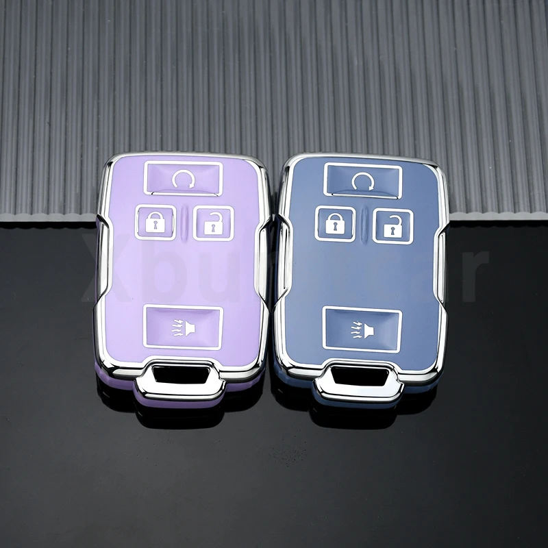 4 Buttons TPU Car Key Case for Chevrolet SUBURBAN Saboban GMC Sierra Canyon Colorado Silverado Auto Shell Full Cover Accessories