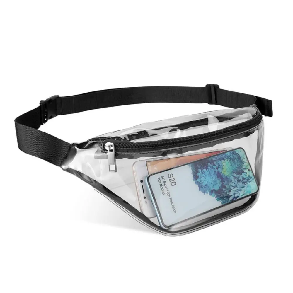 Waterproof Phone Pouch Fashion Floating PVC Waist Pack Transparent with Waist Strap Fanny Pack Bag