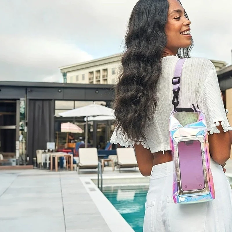 

2L 5L New PVC Waterproof Dry Bag Touch Screen Mesh Messenger Bag 2-In-1 Beach Swimming Outdoor Sports Cell Phone Bag