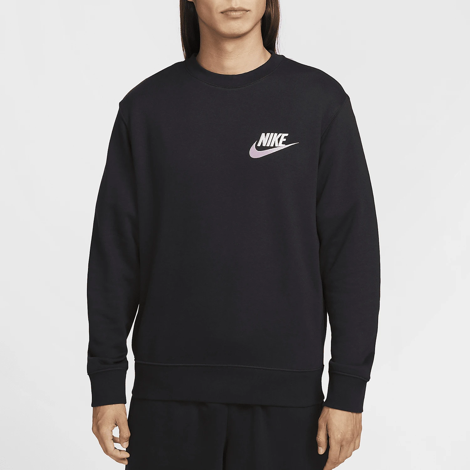 Nike genuine sports men's French looped round neck hoodie pullover FB7685-010