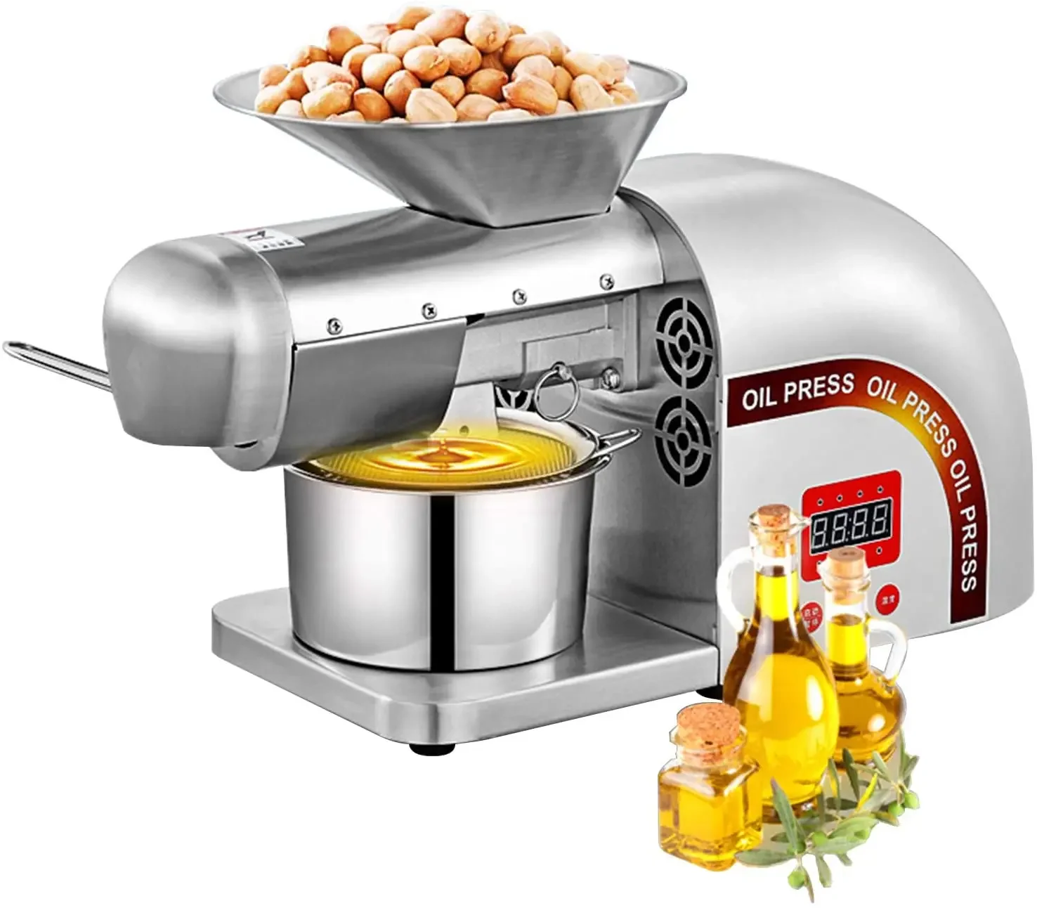 Automatic Household Smart Stainless Steel Electric  Machine Peanut Sesame Coconut Oil Press