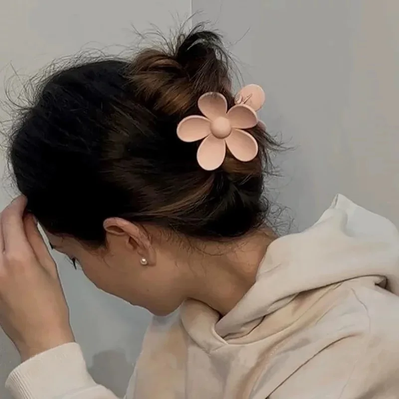 New Flower Hair Clips for Women Colorful Hair Claw Ponytail Clips Hairs Holder Fashion Barrette Girls Headwear Hair Accessories