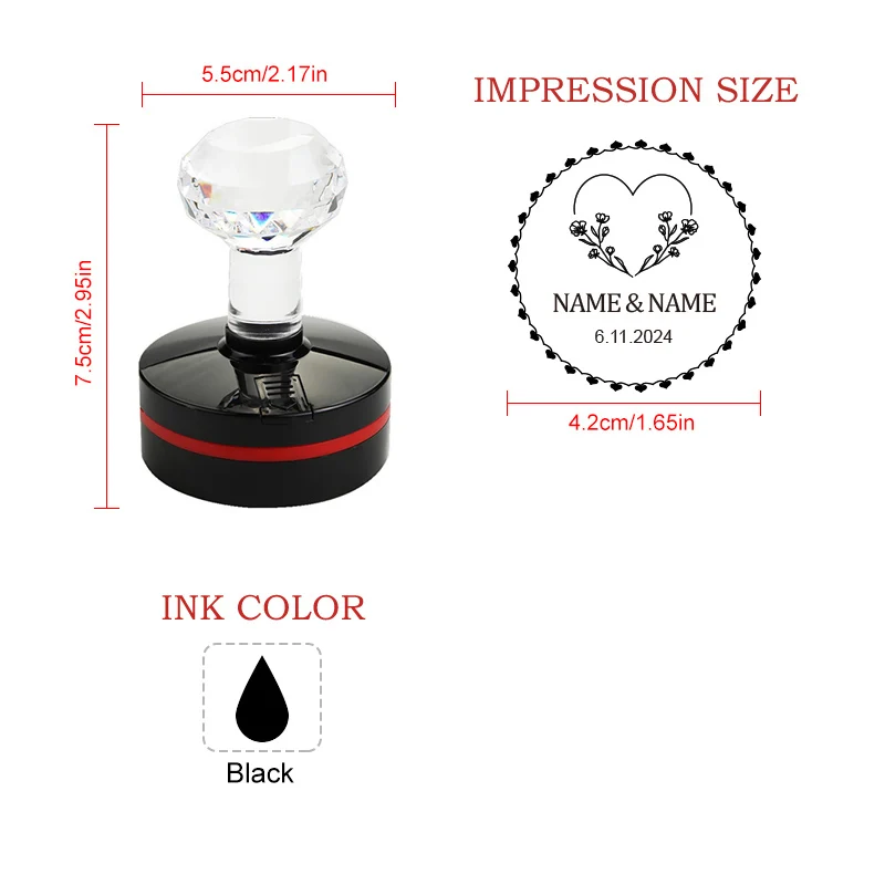 Custom-Made Seal Stamp for Wedding Stationery - Engraved DIY Craft Tools, Popular Calligraphy Supplies & Event Decor Accessories - view 2