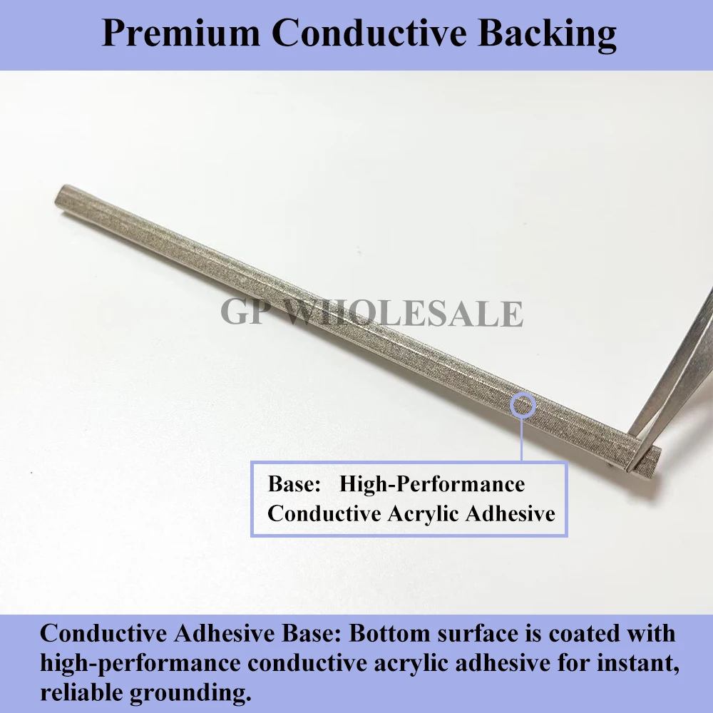 60Pcs 6x5x150mm Conductive Wrapped Foam Tape Single Sided Adhesive EMI RF Shielding Gasket ESD Grounding For PC Server Gap Seals