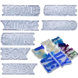 Home Love Silicone Mold Letters Epoxy Resin Mould for DIY Resin Crafts Casting Molds Home Decoration Jewelry Making Tool