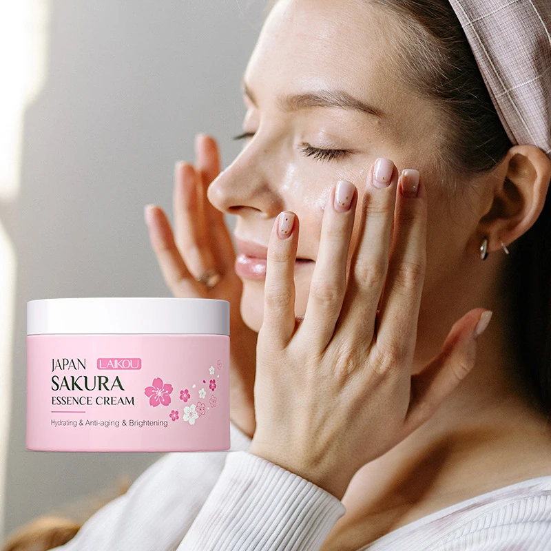 

Sakura Essence Cream Anti-aging Wrinkle Moisturizing Niacinamide Hyaluronic Acid Facial Whitening Cream Skin Care 25g