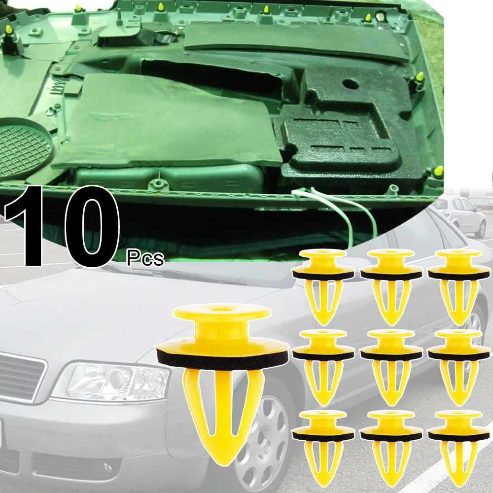 10Pcs For Audi A6 C5 C6 1997 - 2011 A3 8L A8 D3 A1 8X TT 8J Car Door Card Panel Trim Rivet Clip 1008068 7M0867299K Accessories