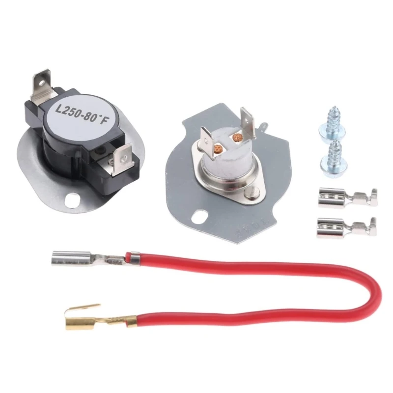 A2UE Dryer Thermostat Replacement Set with Mounting Plate Layout Detail