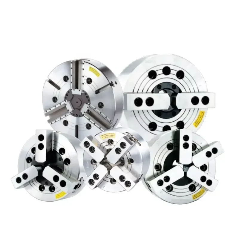 High Precision Machine Tool Accessories Chuck Milling Machine Through Hole Oil Cylinder 2 Jaw 4 Jaw Hydraulic Chuck