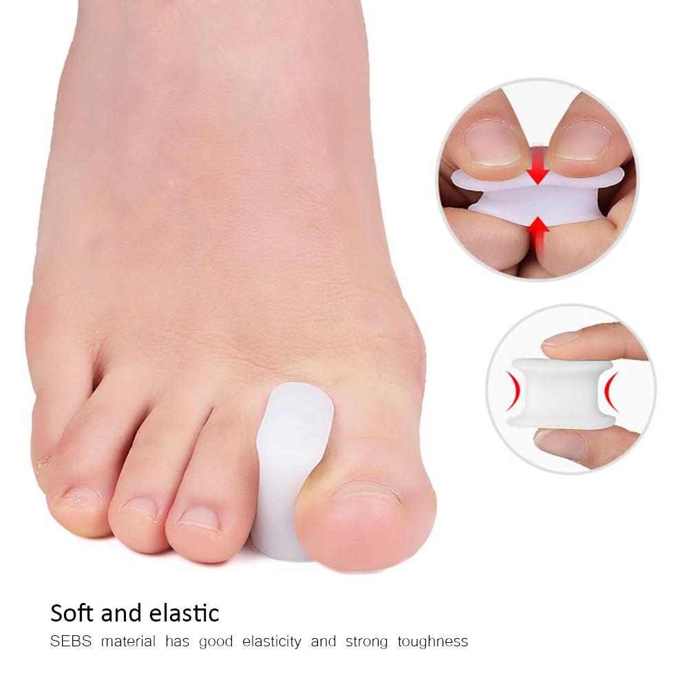 1 Pair Hammer Toe Straightener Gel Bunion Corrector Toe Spreader for Men and Women Overlapping Toes