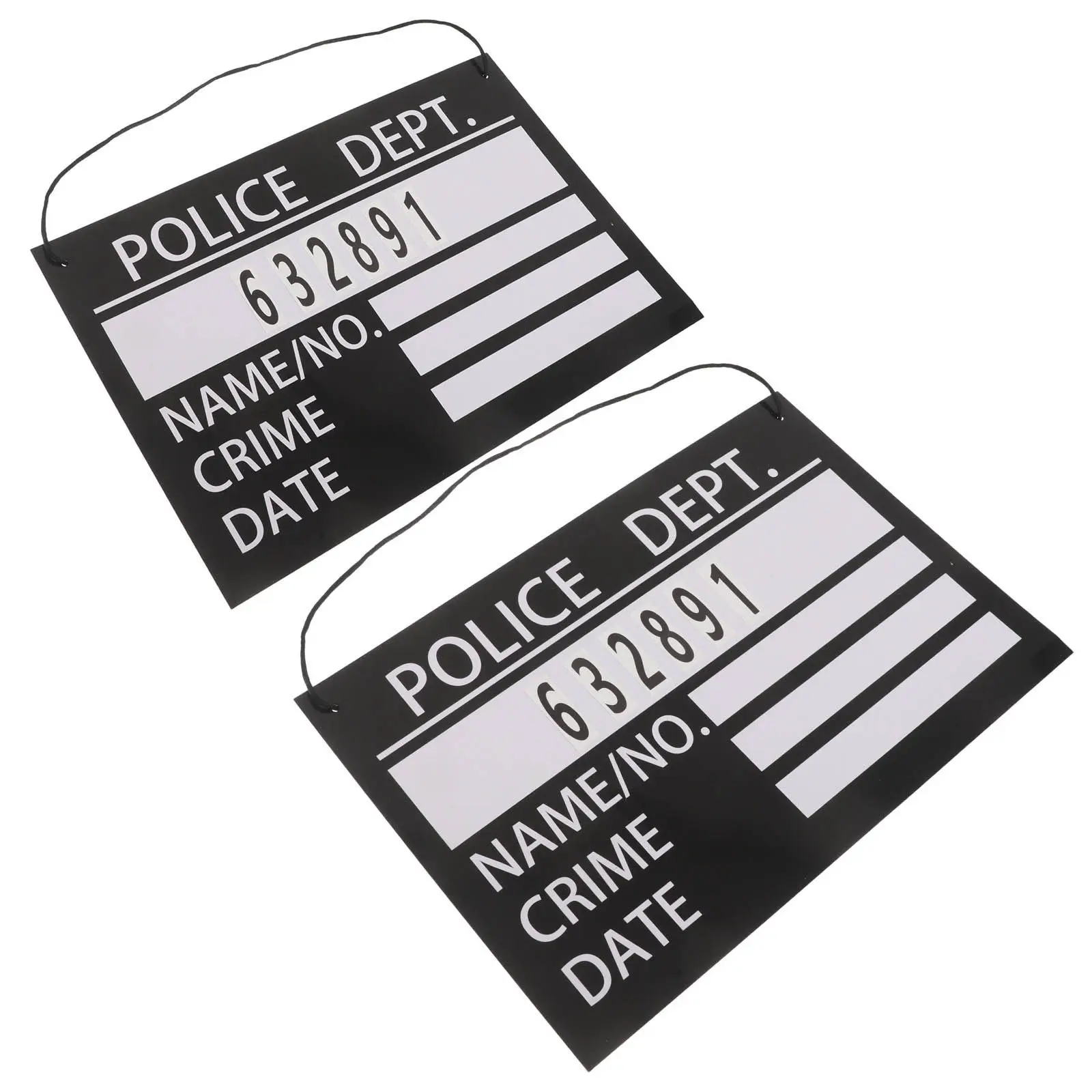 2 Pcs Horror Prison Themed Props Cosplay Jail Costume Halloween Costumes Prisoner Name Plates Halloween Dress Up Photo Booth